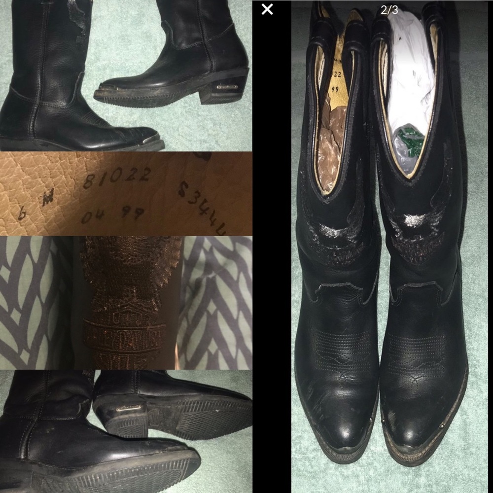 Vintage women Harley Davidson cowboy boots